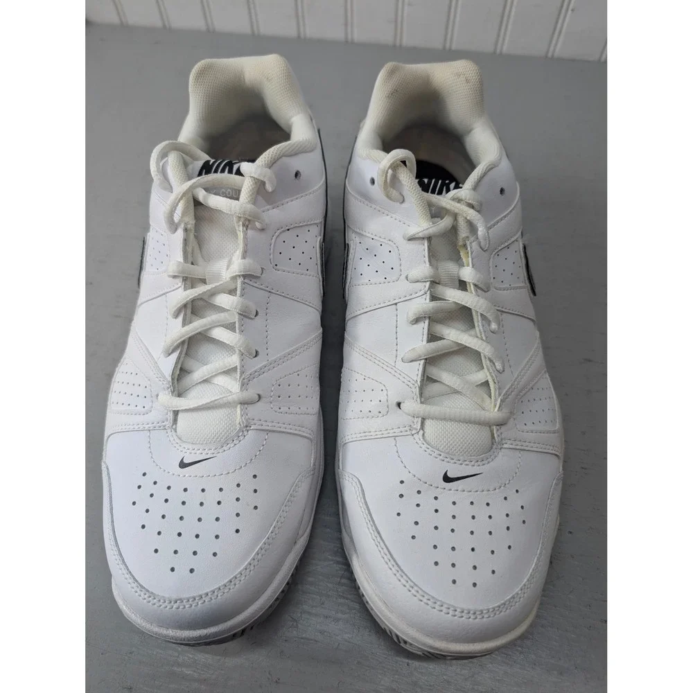 Nike City Court VII Athletic Shoes Men's 10 White Black Tennis‎ 2013 488142-100